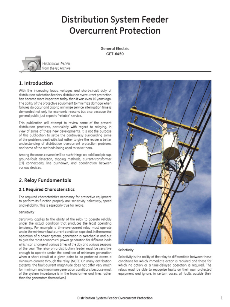 Feeder Overcurrent Protection Guide | PDF | Relay | Fuse (Electrical)