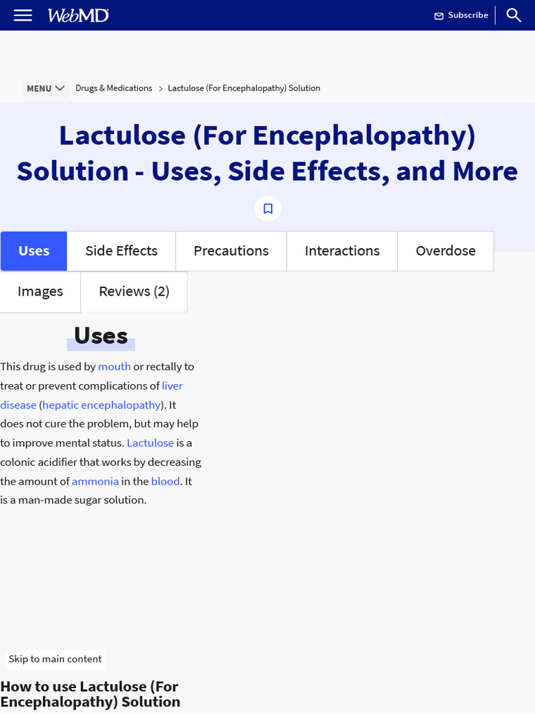 Lactulose (ForEncephalopathy) OralUses, SideEffects, Interactions ...