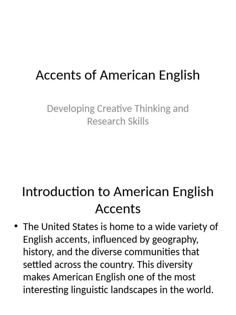 Accents of American English | PDF | Foreign Language Studies