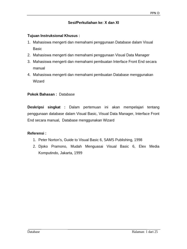 Penggunaan Database dalam Visual Basic | PDF | Karier & Perkembangan ...