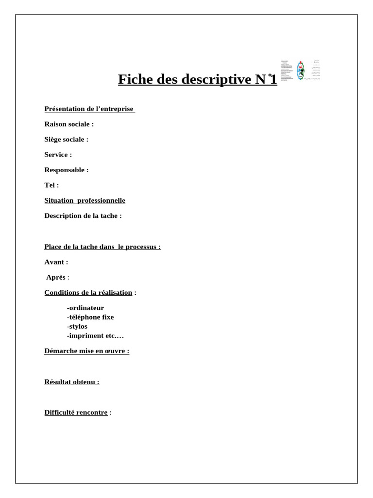 Fiche Description 1 | PDF