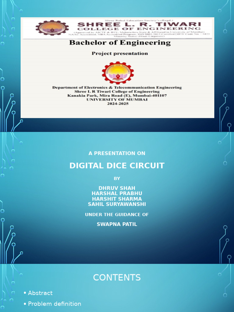 Digital Dice Circuit Project Overview | PDF | Electronic Circuits ...