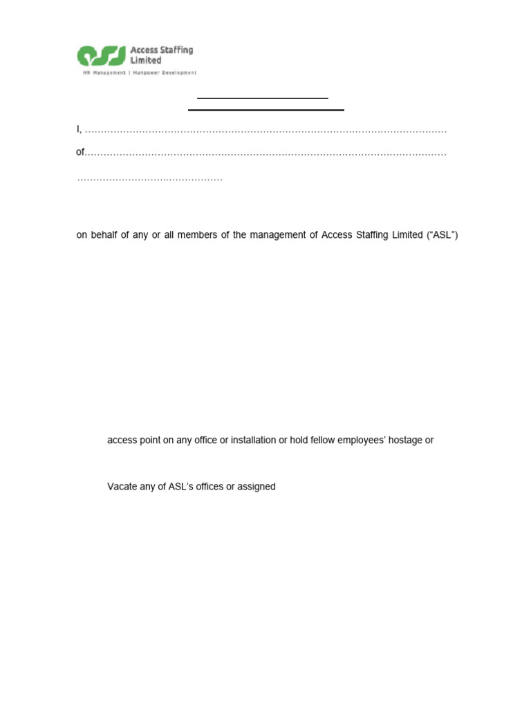 ASL Employee Engagement Rules Form | PDF | Employment | Government