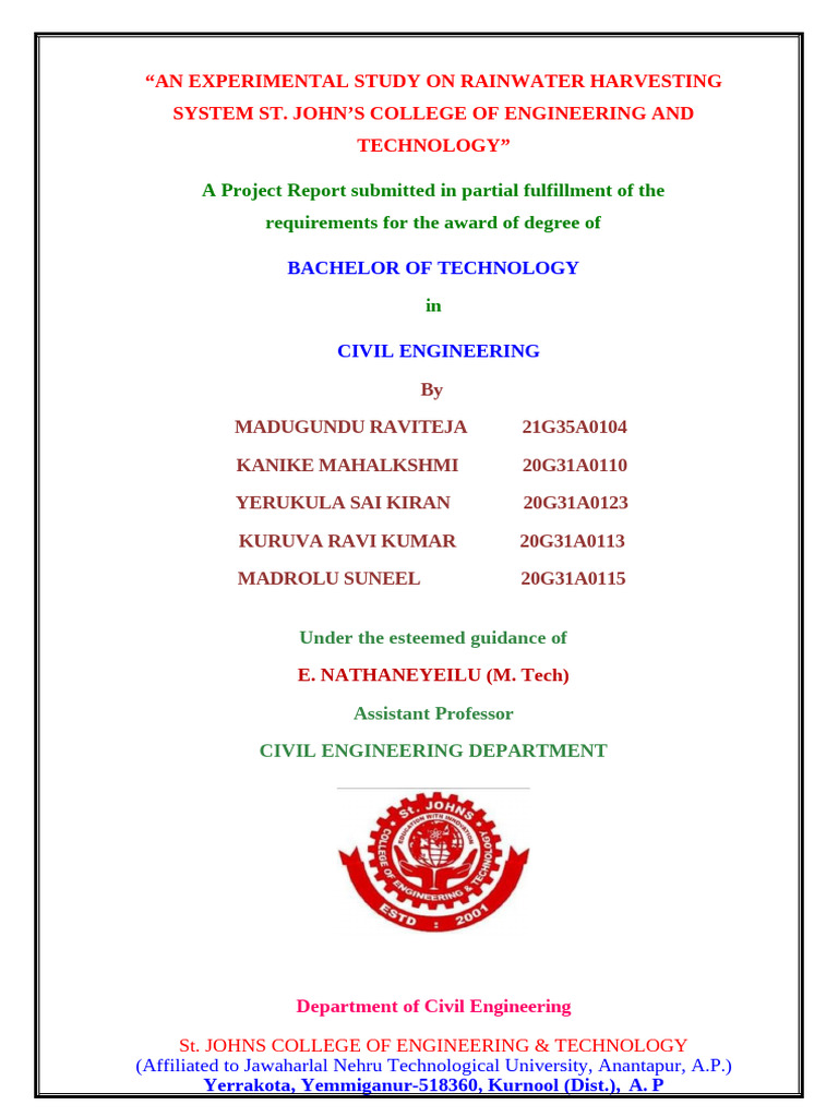 Batch One Project RHS | PDF | Water Conservation | Water