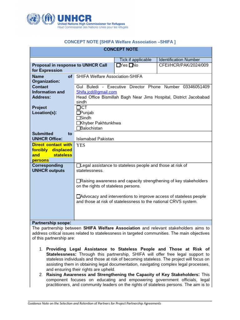 Concept Note Stateless | PDF | Risk Management | Project Management