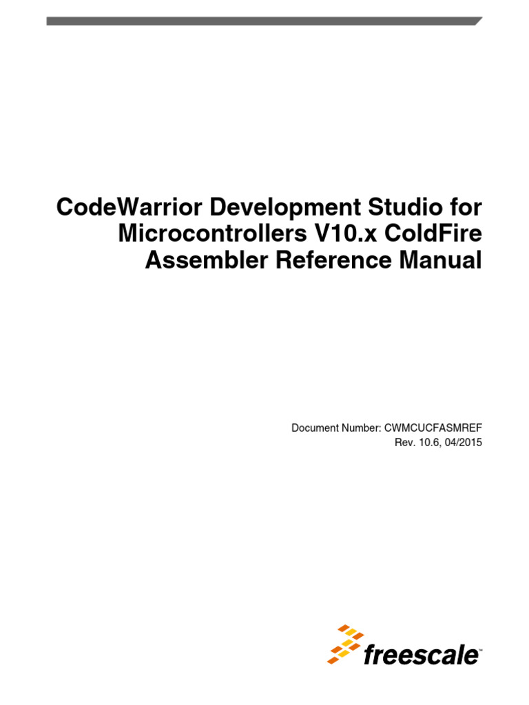 ColdFire Assembler Reference Guide | PDF | Assembly Language | Notation