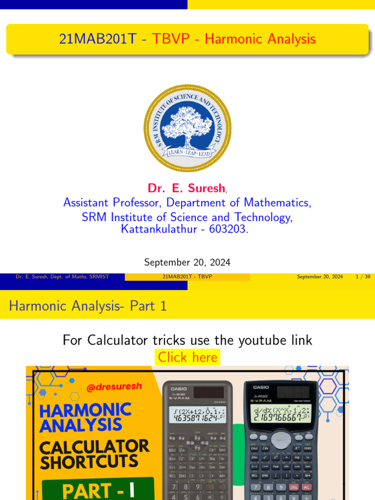 Harmonic Analysis: Fourier Series Basics | PDF | Complex Analysis ...