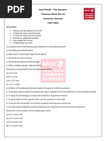 Mock Test 18 Economics CUET 24 by Sunil Panda - 35071990 - 2024 - 06!04!20 - 13
