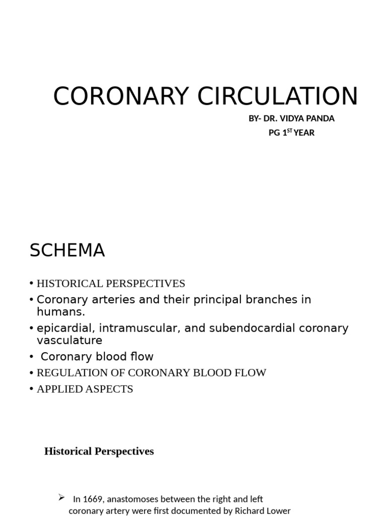 Coronary Circulation - 1 | PDF | Coronary Circulation | Diastole