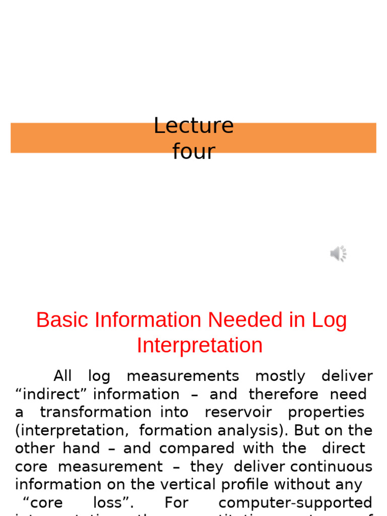 4 - Basic Information Needed in Log Interpratation (Online) | PDF ...