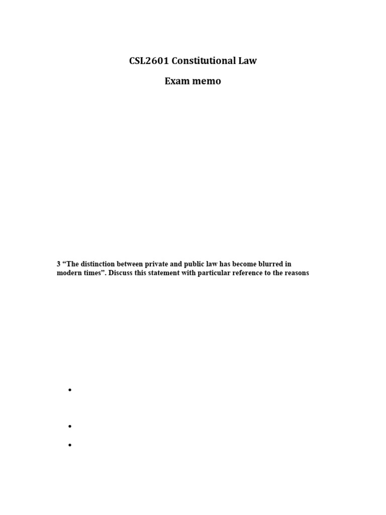 Constitutional Law Exam Memo Overview | PDF | Separation Of Powers ...