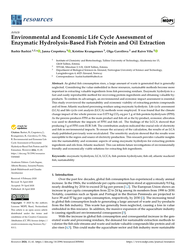 Environmental and Economic Life Cycle Assessment of Enzymatic ...