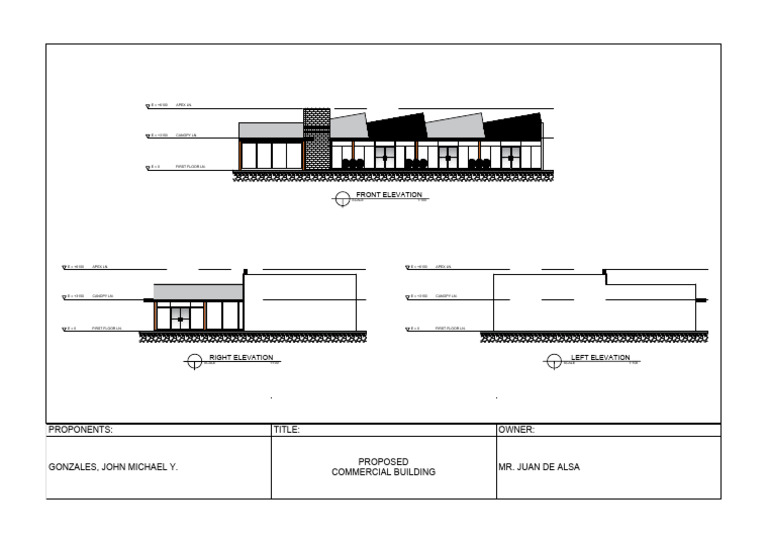 Proposed Commercial Building Elevations | PDF