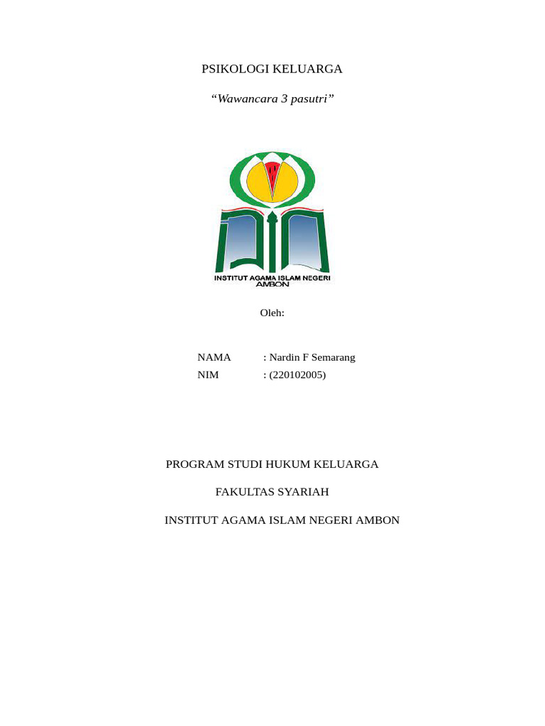 Wawancara psikologi keluarga google docs pdf
