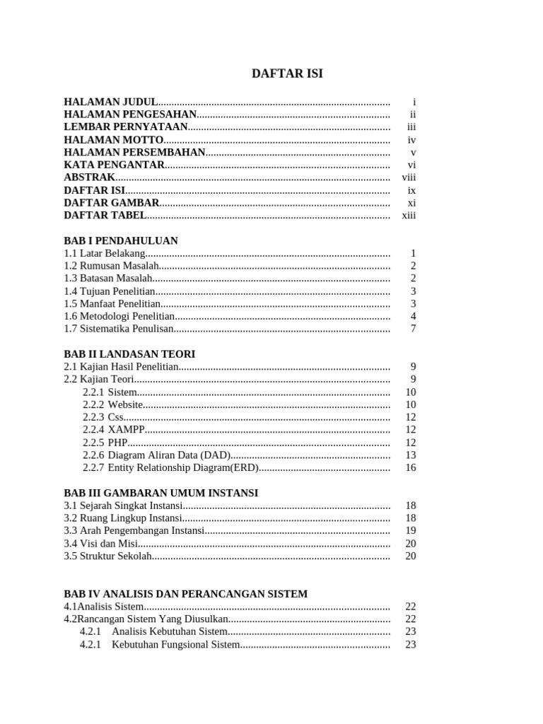 Daftar Isi | PDF