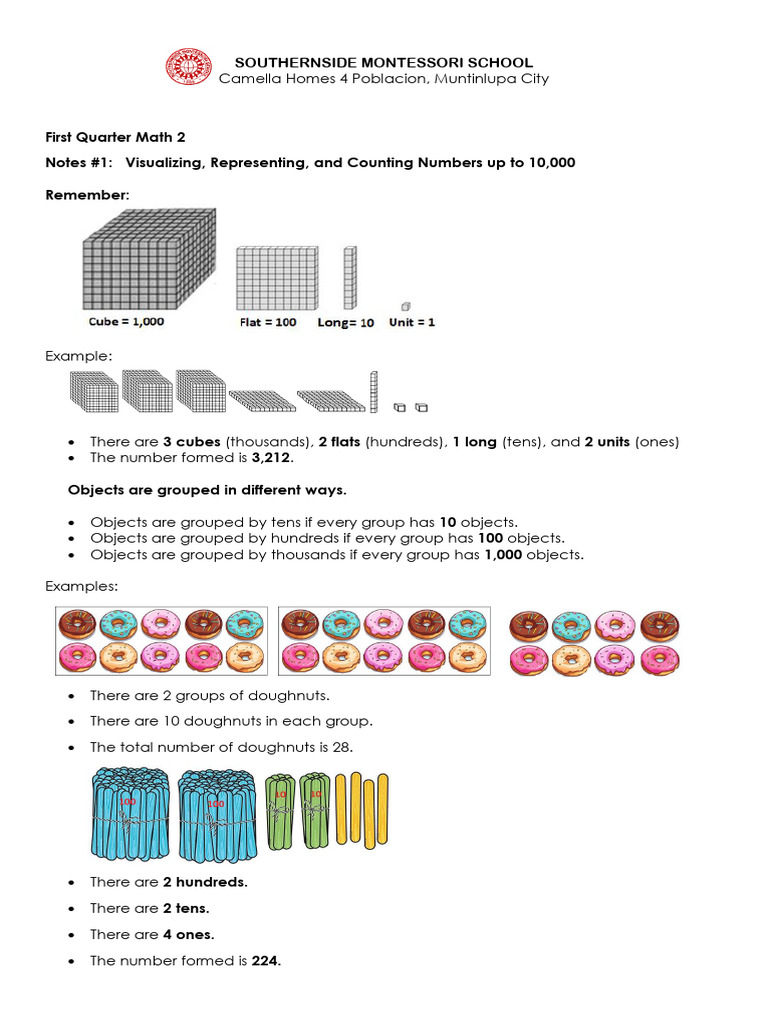 Math Concepts: Flats, Longs, and Cubes | PDF