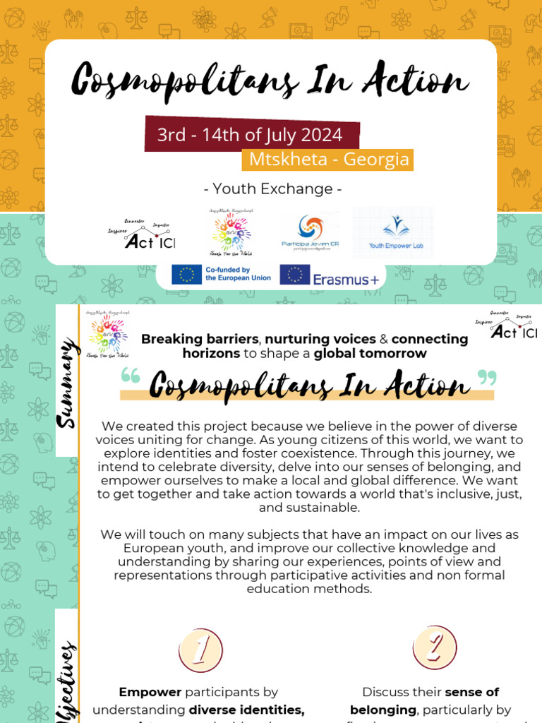 YE - Cosmopolitans in Action (Info Pack) | PDF | Cosmopolitanism