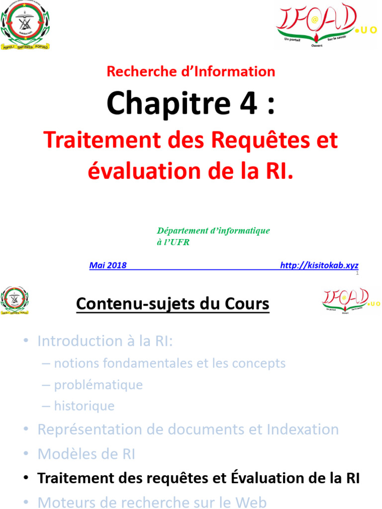 Traitement des Requêtes en Recherche d'Information | PDF | Recherche d ...