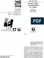 Ensayo Sobre Un Proletariado Sin Cabeza