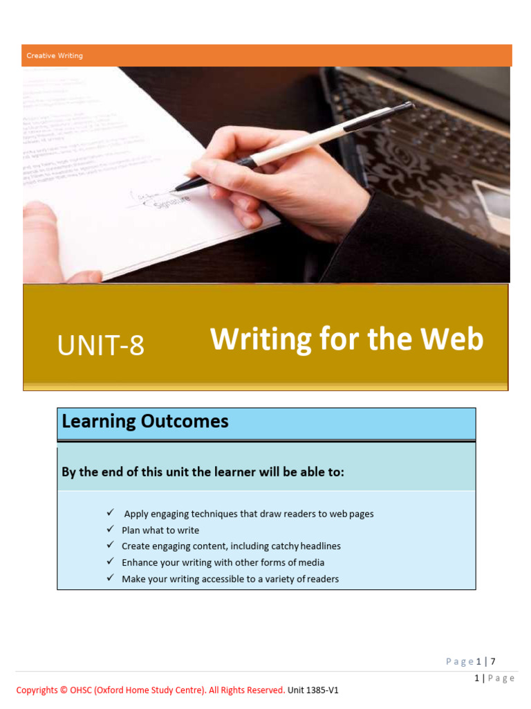 1681476433unit 8 Writing For The Web | PDF | Search Engine Optimization ...