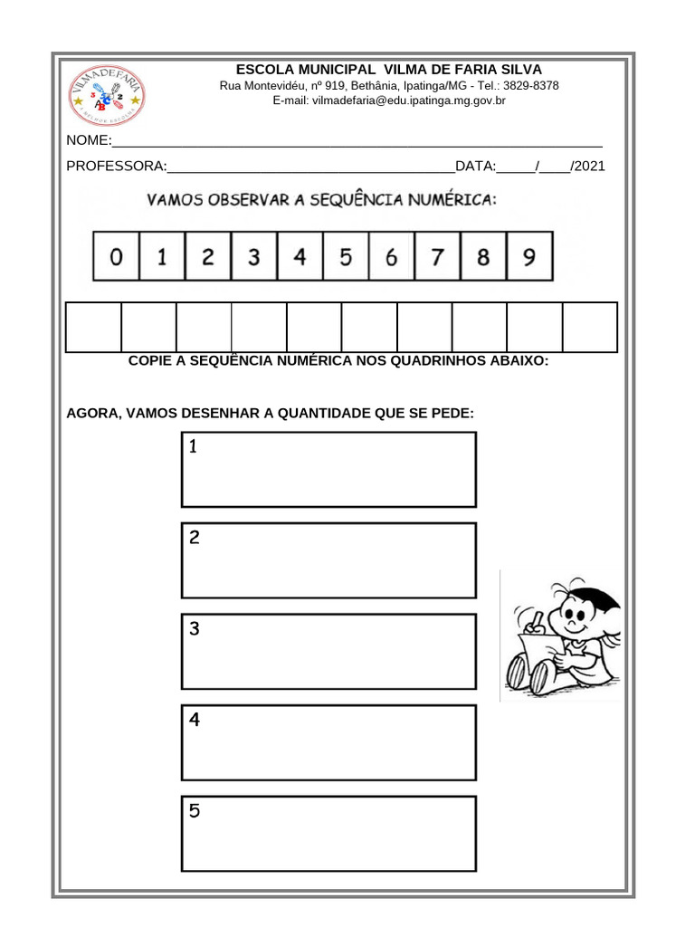 Atividade de Sequência Numérica Escolar | PDF | Carreira e Crescimento