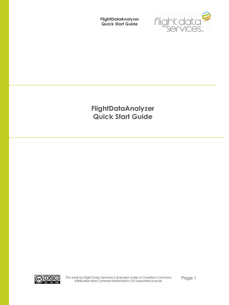 FlightDataAnalyzer Quick Start Guide 13.018.1513 | PDF