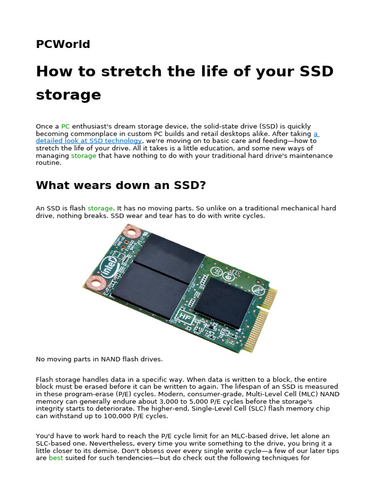 Extend Your SSD Lifespan Tips | PDF | Solid State Drive | Flash Memory