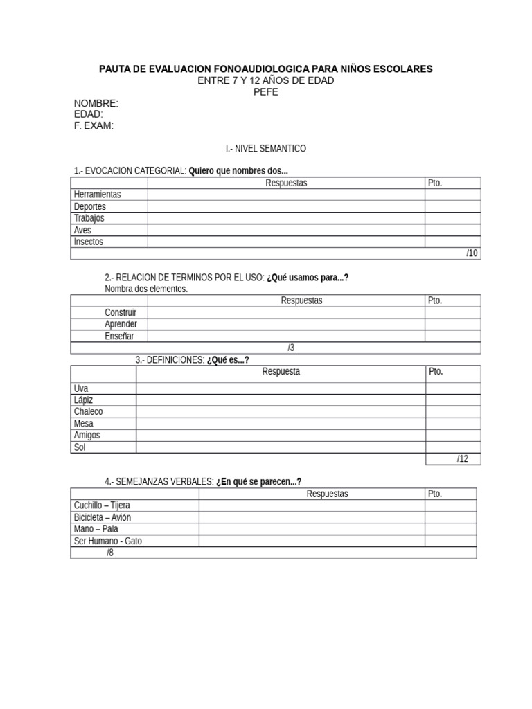 PEFE 7 A 12 Anos | PDF