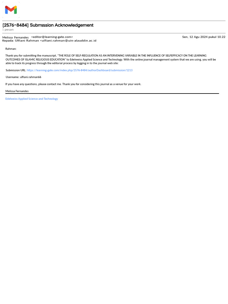 Self Regulation In Islamic Education Outcomes Pdf Career Growth