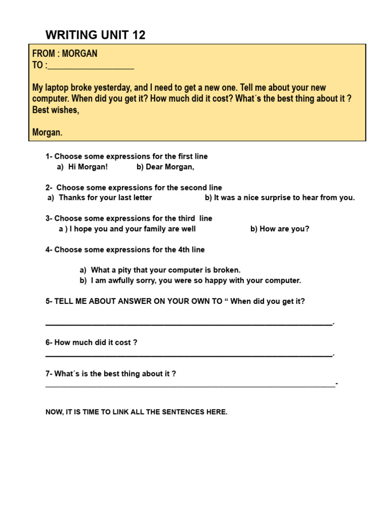 Writing Unit 12 | PDF | Computers