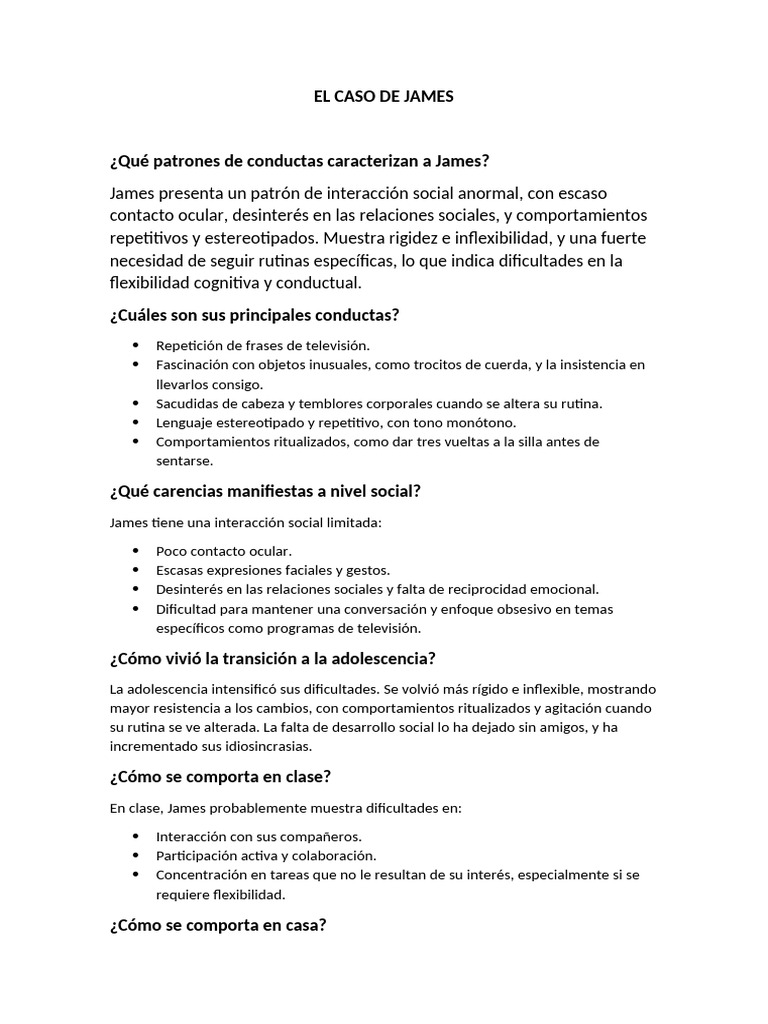 EL CASO DE JAMES | PDF | Las emociones | Cognición