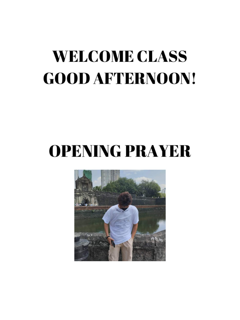 Welcome Class Good Afternoon | PDF