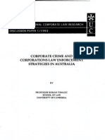 Corporate Crime and Corporations Law Enforcement Strategies in Australia