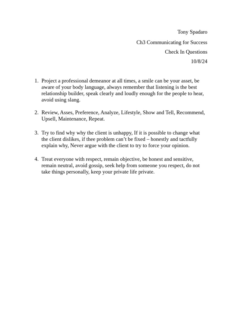 Communicating for Success Guide | PDF | Career & Growth