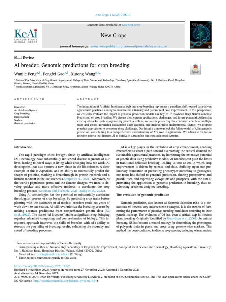 AI Breeder: Enhancing Crop Genomics | PDF | Plant Breeding | Zygosity