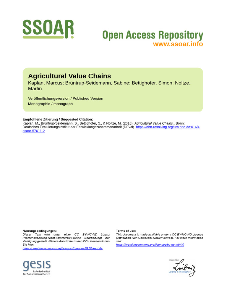 Agricultural - Value - Chains AND Food Security | PDF | Food Security ...