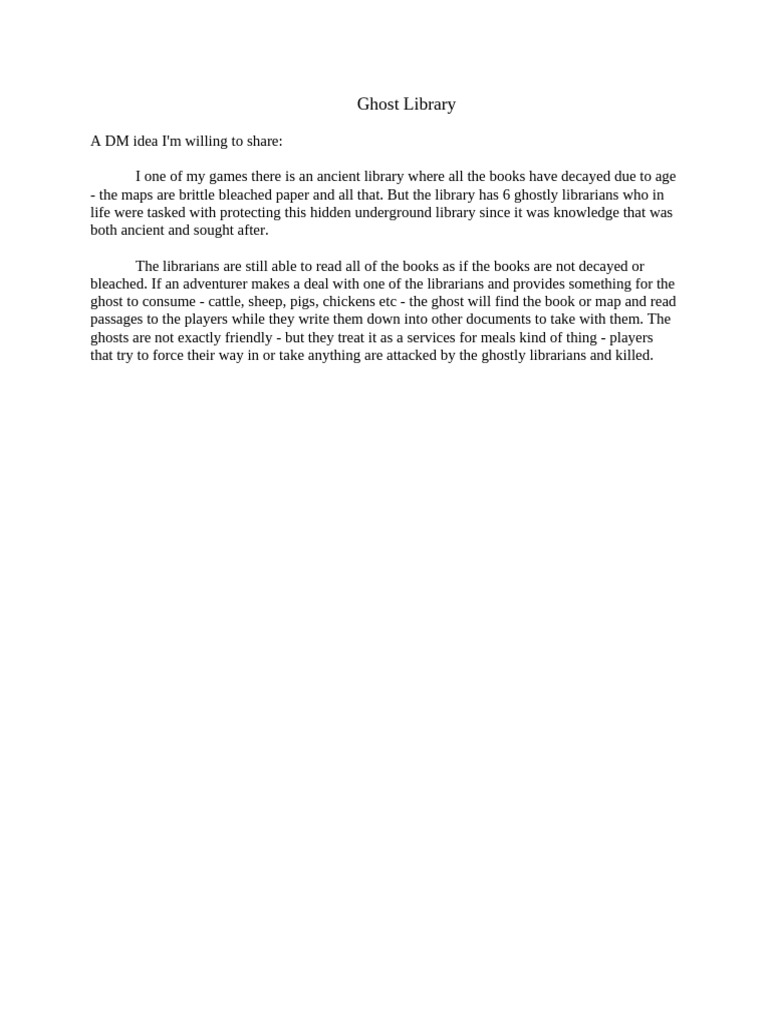 Ghost Library | PDF