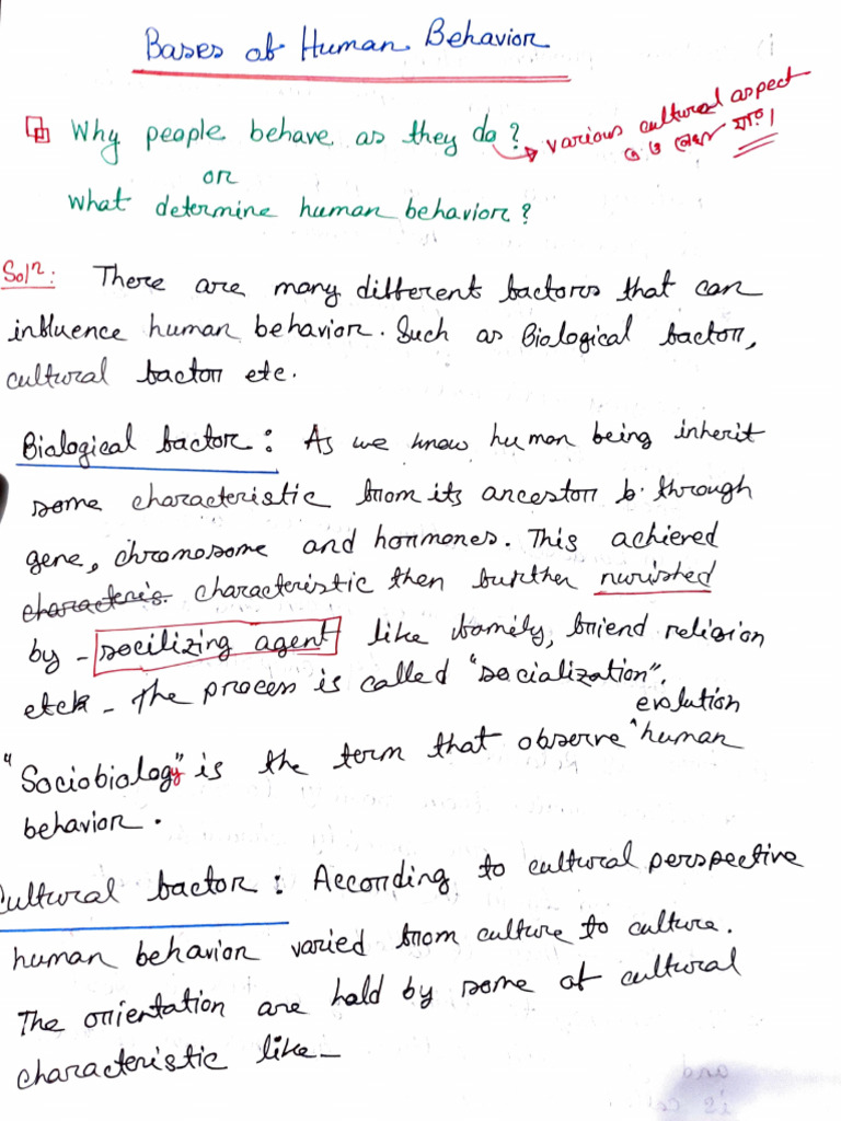 Factors Influencing Human Behavior | PDF