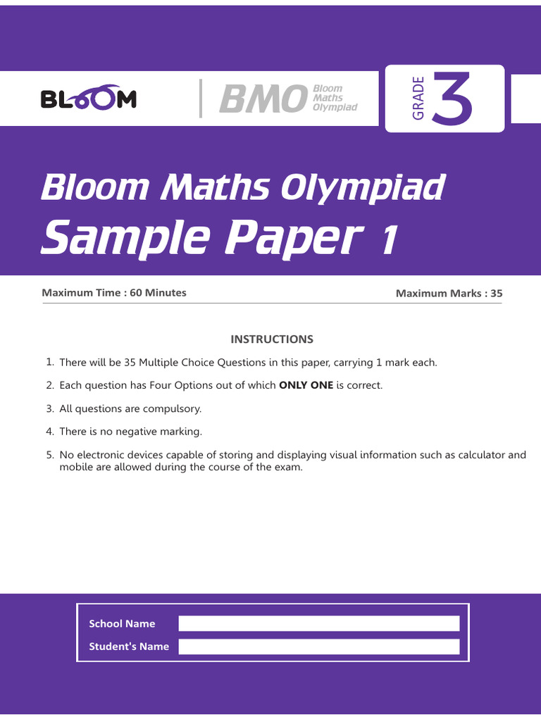 Sample Paper 1 | PDF | Mathematics