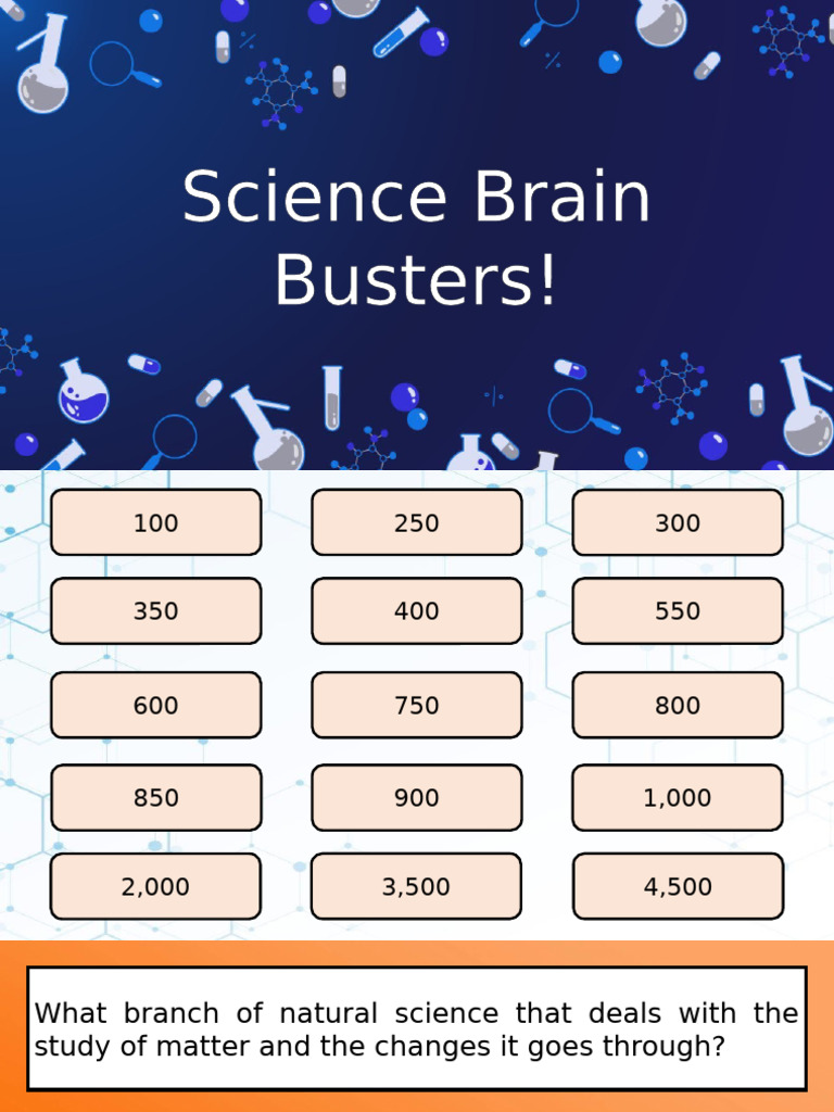 Science Brain Busters Quiz Questions | PDF | Stratosphere | Atmosphere
