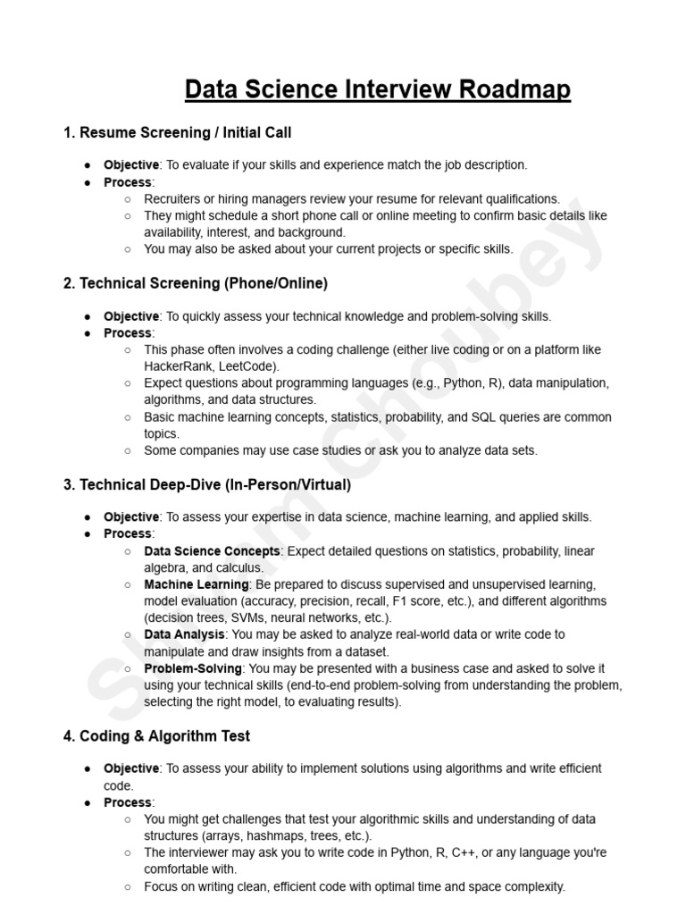 Data science interview process pdf data science computing