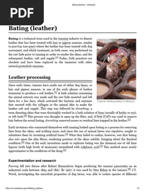 Bating (leather)
