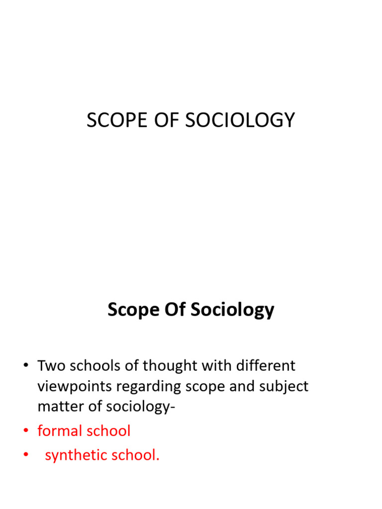 Scope of sociology pdf sociology social sciences