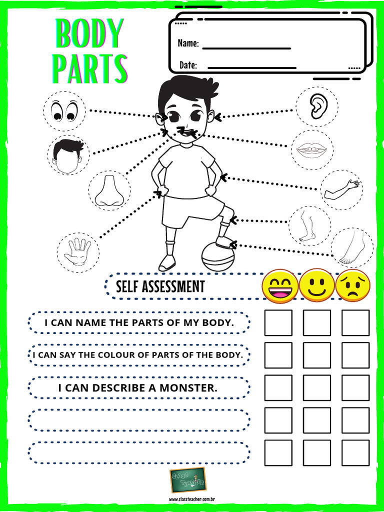 Body Parts and Descriptions Activities | PDF | Hair