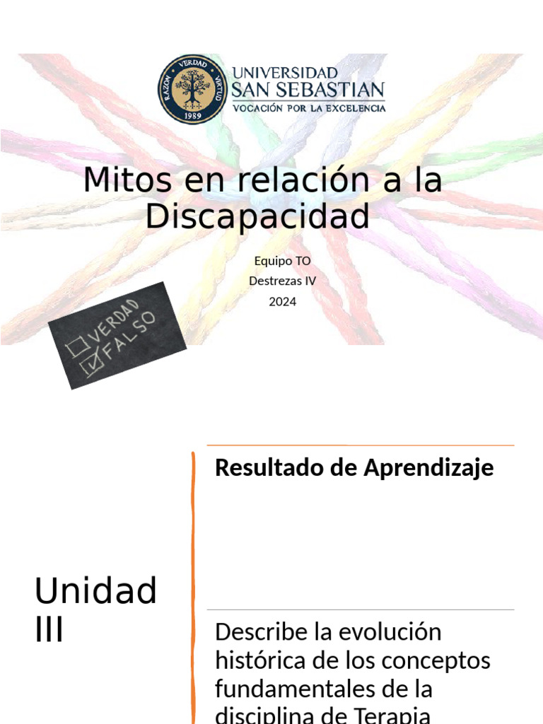 CLASE 9 Mitos en Relación A La Discapacidad 2024 | PDF | Invalidez