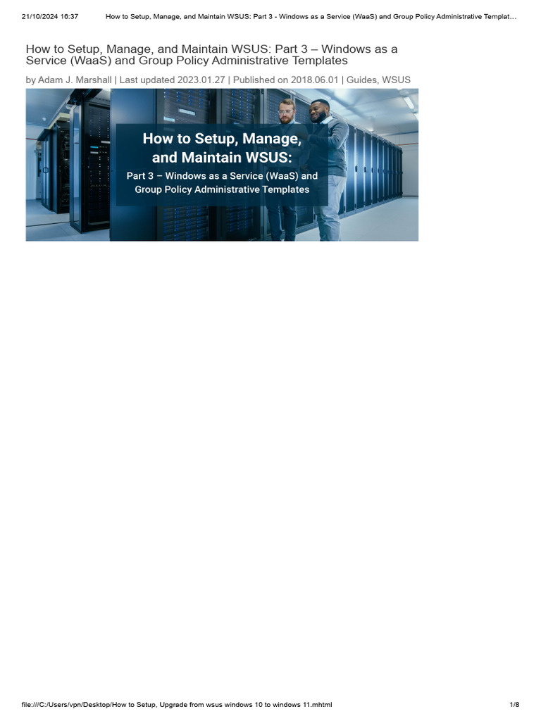 WSUS Setup for Windows 10 to 11 Upgrade | PDF | Windows Registry ...