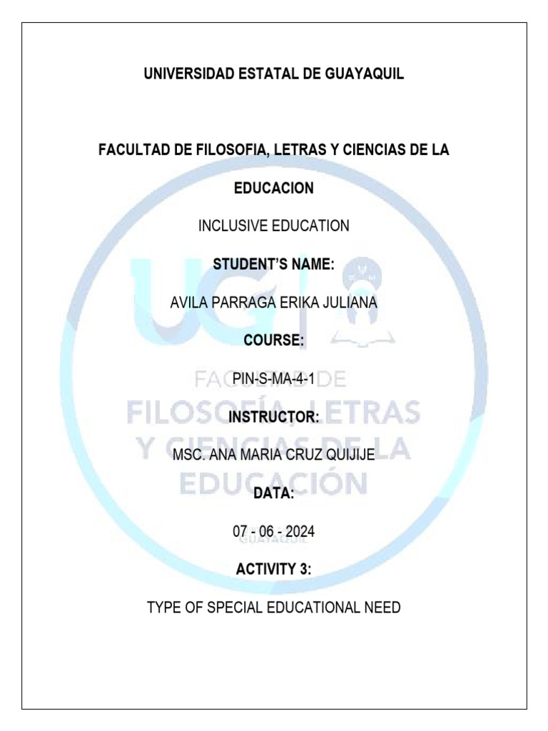 Types of Special Educational Needs | PDF | Mental Disorder | Special ...