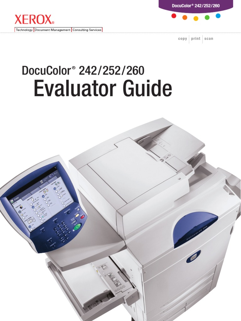 Evaluator Guide: Docucolor 242 / 252 / 260 | PDF | Image Scanner ...
