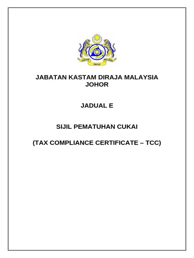 Jadual e - TCC | PDF