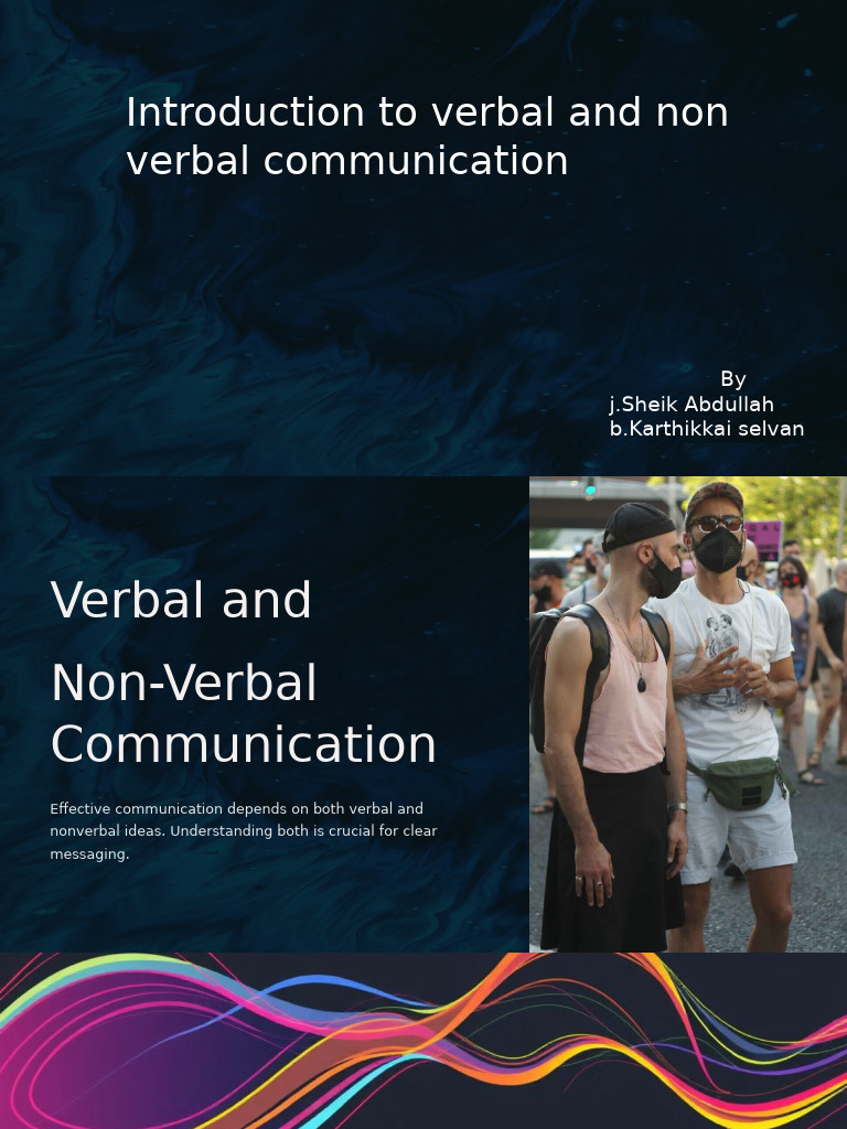 Verbal and Non-Verbal Communication Guide | PDF | Self-Improvement